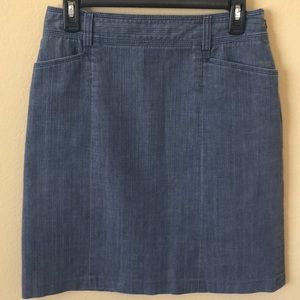 J. Crew Stretch Blue Denim Pencil Skirt